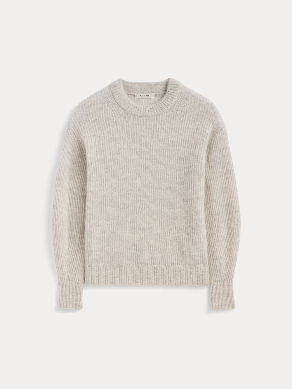 Everlane The Cocoon Crew Sweater Alpaca Wool Size XS Cream Light Gray - Picture 2 of 5